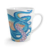 Blue Orange Octopus Tentacles Watercolor Art Latte Mug Mug