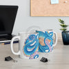 Blue Orange Octopus Tentacles Watercolor Art Mug 11Oz