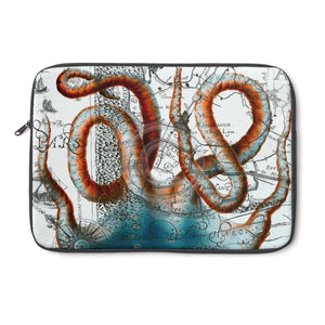 Blue Orange Octopus Vintage Laptop Sleeve 13