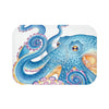 Blue Orange Octopus Watercolor Bath Mat 24 × 17 Home Decor