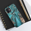 Blue Peacock Bird Art Nouveau Vintage Case Mate Tough Phone Cases