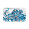 Blue Pink Octopus Vintage Map Nautical Art Bath Mat 34 × 21 Home Decor