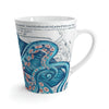 Blue Pink Octopus Vintage Map Nautical Art Latte Mug Mug