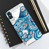 Blue Pink Octopus Vintage Map Nautical Art Mate Tough Phone Cases Case