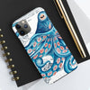 Blue Pink Octopus Vintage Map Nautical Art Mate Tough Phone Cases Case