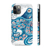 Blue Pink Octopus Vintage Map Nautical Art Mate Tough Phone Cases Iphone 11 Pro Case