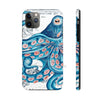 Blue Pink Octopus Vintage Map Nautical Art Mate Tough Phone Cases Iphone 11 Pro Max Case