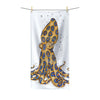 Blue Ring Octopus And Bubbles Art Polycotton Towel 30 × 60 Home Decor