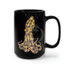 Blue Ring Octopus And The Bubbles Art Black Mug 15Oz