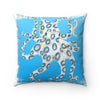 Blue Ring Octopus Art Square Pillow 14X14 Home Decor