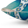 Blue Ring Octopus Art Square Pillow Home Decor