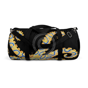 Blue Ring Octopus Black Duffle Bag Large Bags