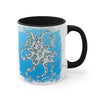 Blue Ring Octopus Brushed Accent Coffee Mug 11Oz