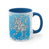 Blue Ring Octopus Brushed Accent Coffee Mug 11Oz