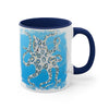 Blue Ring Octopus Brushed Accent Coffee Mug 11Oz