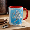 Blue Ring Octopus Brushed Accent Coffee Mug 11Oz