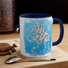 Blue Ring Octopus Brushed Accent Coffee Mug 11Oz