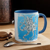 Blue Ring Octopus Brushed Accent Coffee Mug 11Oz