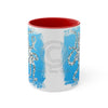 Blue Ring Octopus Brushed Accent Coffee Mug 11Oz Red /