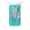 Blue Ring Octopus On Teal Art Polycotton Towel 36X72 Home Decor