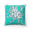 Blue Ring Octopus Teal Art Square Pillow Home Decor