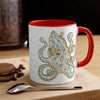 Blue Ring Octopus Tentacles Ink Art Accent Coffee Mug 11Oz