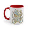 Blue Ring Octopus Tentacles Ink Art Accent Coffee Mug 11Oz