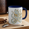 Blue Ring Octopus Tentacles Ink Art Accent Coffee Mug 11Oz
