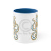 Blue Ring Octopus Tentacles Ink Art Accent Coffee Mug 11Oz