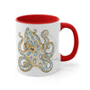 Blue Ring Octopus Tentacles Ink Art Accent Coffee Mug 11Oz