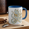 Blue Ring Octopus Tentacles Ink Art Accent Coffee Mug 11Oz