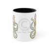 Blue Ring Octopus Tentacles Ink Art Accent Coffee Mug 11Oz Black /