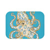 Blue Ring Octopus Tentacles Ink Art Bath Mat 24 × 17 Home Decor