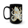 Blue Ring Octopus Tentacles Ink Art Black Mug 15Oz
