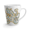 Blue Ring Octopus Tentacles Ink Art Latte Mug Mug