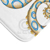 Blue Ring Octopus Tentacles Ink Art White Bath Mat Home Decor