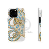 Blue Ring Octopus Tentacles Ink Art White Case Mate Tough Phone Cases Iphone 13 Pro