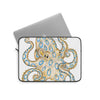 Blue Ring Octopus Tentacles Ink Art White Laptop Sleeve