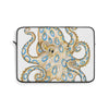 Blue Ring Octopus Tentacles Ink Art White Laptop Sleeve 13