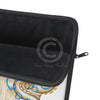 Blue Ring Octopus Tentacles Ink Art White Laptop Sleeve