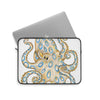 Blue Ring Octopus Tentacles Ink Art White Laptop Sleeve