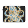 Blue Ring Octopus Tentacles Ink Black Art Laptop Sleeve 15