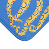Blue Ring Octopus Tentacles Watercolor Art Bath Mat Home Decor