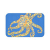 Blue Ring Octopus Tentacles Watercolor Art Bath Mat Large 34X21 Home Decor
