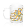 Blue Ring Octopus Watercolor Ink Art Mug 11Oz