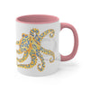 Blue Ring Octopus Watercolor On White Art Accent Coffee Mug 11Oz