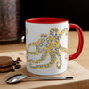 Blue Ring Octopus Watercolor On White Art Accent Coffee Mug 11Oz