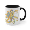 Blue Ring Octopus Watercolor On White Art Accent Coffee Mug 11Oz