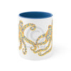 Blue Ring Octopus Watercolor On White Art Accent Coffee Mug 11Oz