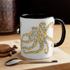 Blue Ring Octopus Watercolor On White Art Accent Coffee Mug 11Oz